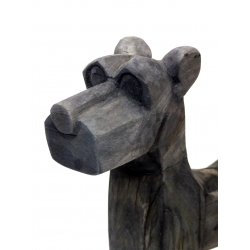 Pies rzeźba z drewna ozdoba dekoracja